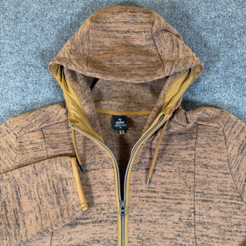 Kuhl Alska Hoody Womens XL Ginger Heather Full Zip Fleece Jacket 4376 Brown